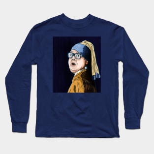 DeVito With A Pearl Earring Long Sleeve T-Shirt